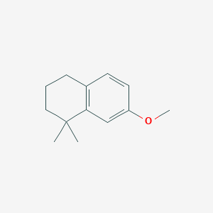 molecular formula C13H18O B8640804 7-Methoxy-1,1-dimethyl-1,2,3,4-tetrahydronaphthalene 