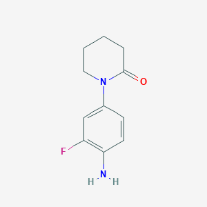molecular formula C11H13FN2O B8640859 1-(4-Amino-3-fluoro-phenyl)-piperidin-2-one 