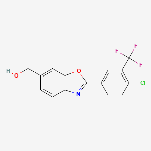 molecular formula C15H9ClF3NO2 B8640876 {2-[4-Chloro-3-(trifluoromethyl)phenyl]-1,3-benzoxazol-6-yl}methanol CAS No. 820241-12-1