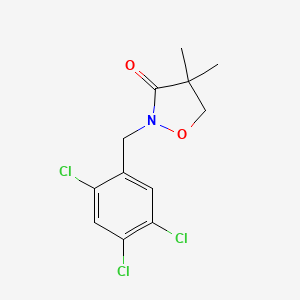 molecular formula C12H12Cl3NO2 B8640912 4,4-Dimethyl-2-[(2,4,5-trichlorophenyl)methyl]-1,2-oxazolidin-3-one CAS No. 81778-12-3