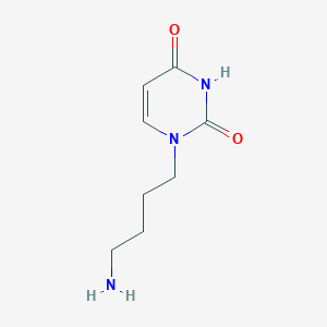 molecular formula C8H13N3O2 B8640926 1-(4'-Aminobutyl)uracil 