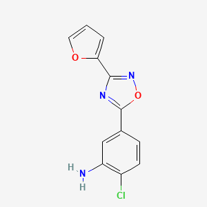 molecular formula C12H8ClN3O2 B8640932 5-(3-Amino-4-chlorophenyl)-3-(2-furanyl)-1,2,4-oxadiazole 