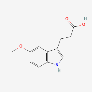 molecular formula C13H15NO3 B8640939 3-(5-Methoxy-2-methylindolyl)propanoic acid 