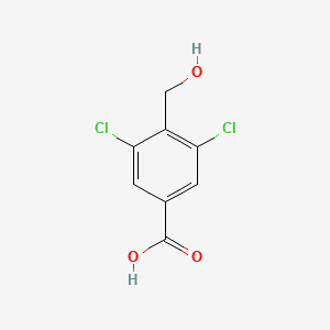molecular formula C8H6Cl2O3 B8640951 3,5-Dichloro-4-(hydroxymethyl)benzoic acid 
