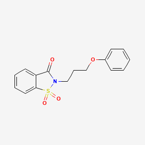 molecular formula C16H15NO4S B8641103 2-(3-Phenoxypropyl)-2,3-dihydro-1lambda6,2-benzothiazole-1,1,3-trione 