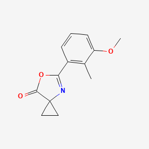 molecular formula C13H13NO3 B8641139 5-(3-Methoxy-2-methylphenyl)-6-oxa-4-azaspiro[2.4]hept-4-en-7-one CAS No. 644980-59-6