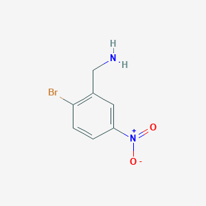 molecular formula C7H7BrN2O2 B8641180 2-Bromo-5-nitrobenzylamine 
