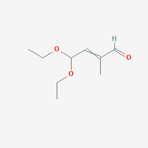 molecular formula C9H16O3 B8641199 4,4-Diethoxy-2-methylbut-2-enal CAS No. 112823-31-1