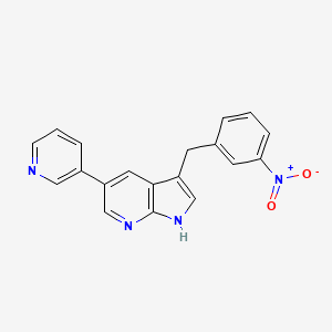 molecular formula C19H14N4O2 B8641209 3-(3-nitro-benzyl)-5-pyridin-3-yl-1H-pyrrolo[2,3-b]pyridine CAS No. 918507-88-7