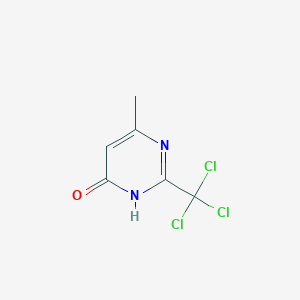 molecular formula C6H5Cl3N2O B8641214 4-Hydroxy-6-methyl-2-trichloromethylpyrimidine 