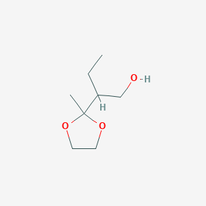 molecular formula C8H16O3 B8641218 2-(2-Methyl-[1,3]dioxolan-2-yl)-butan-1-ol 