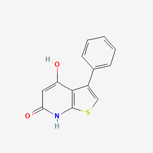 molecular formula C13H9NO2S B8641241 4-hydroxy-3-phenyl-7H-thieno[2,3-b]pyridin-6-one 