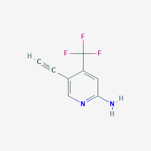 molecular formula C8H5F3N2 B8641264 2-Pyridinamine, 5-ethynyl-4-(trifluoromethyl)- 