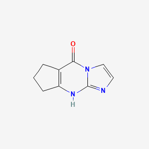 molecular formula C9H9N3O B8641290 1,6,7,8-Tetrahydro-5H-cyclopenta[d]imidazo[1,2-a]pyrimidin-5-one 