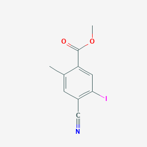 molecular formula C10H8INO2 B8641311 Methyl 4-cyano-5-iodo-2-methylbenzoate 