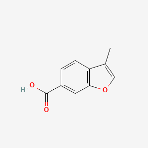 molecular formula C10H8O3 B8641436 3-Methyl-1-benzofuran-6-carboxylic acid 