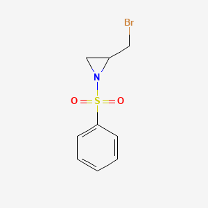 molecular formula C9H10BrNO2S B8641486 Aziridine, 2-(bromomethyl)-1-(phenylsulfonyl)- CAS No. 5120-12-7