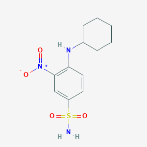 molecular formula C12H17N3O4S B8641516 4-(Cyclohexylamino)-3-nitrobenzenesulfonamide 