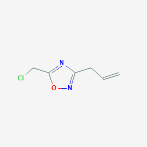 molecular formula C6H7ClN2O B8641534 5-(Chloromethyl)-3-(prop-2-en-1-yl)-1,2,4-oxadiazole CAS No. 54042-93-2