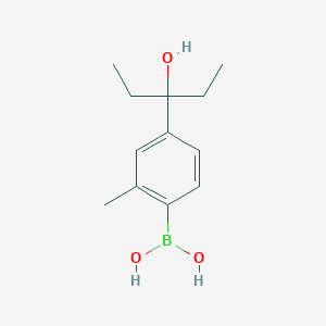 molecular formula C12H19BO3 B8641536 (4-(3-Hydroxypentan-3-yl)-2-methylphenyl)boronic acid 