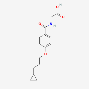 molecular formula C15H19NO4 B8641548 N-[4-(3-Cyclopropylpropoxy)benzoyl]glycine CAS No. 915017-24-2