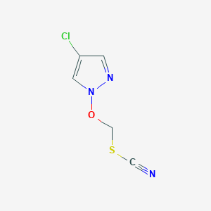 B8641555 [(4-Chloro-1H-pyrazol-1-yl)oxy]methyl thiocyanate CAS No. 112748-21-7