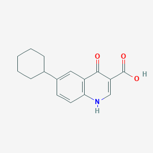 molecular formula C16H17NO3 B8641557 6-Cyclohexyl-4-oxo-1,4-dihydroquinoline-3-carboxylic acid CAS No. 55376-44-8