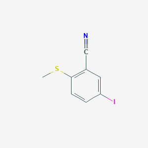 molecular formula C8H6INS B8641563 5-Iodo-2-(methylthio)benzonitrile 