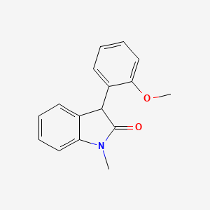 molecular formula C16H15NO2 B8641566 2H-Indol-2-one, 1,3-dihydro-3-(2-methoxyphenyl)-1-methyl- CAS No. 108447-55-8
