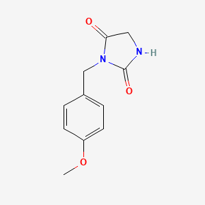 molecular formula C11H12N2O3 B8641643 3-(4-Methoxybenzyl)imidazolidine-2,4-dione 