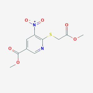 6-Methoxycarbonylmethylsulfanyl-5-nitro-nicotinic Acid Methyl Ester