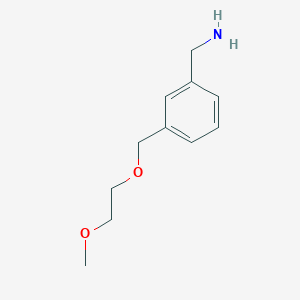 molecular formula C11H17NO2 B8641722 {3-[(2-Methoxyethoxy)methyl]phenyl}methanamine 