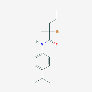 molecular formula C15H22BrNO B8641737 2-Bromo-2-methyl-N-[4-(propan-2-yl)phenyl]pentanamide CAS No. 96623-44-8