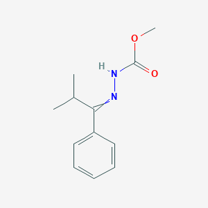molecular formula C12H16N2O2 B8641754 Hydrazinecarboxylic acid, (2-methyl-1-phenylpropylidene)-, methyl ester CAS No. 88692-98-2