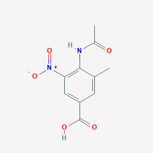 molecular formula C10H10N2O5 B8641829 4-Acetamido-3-methyl-5-nitrobenzoic acid CAS No. 37901-93-2