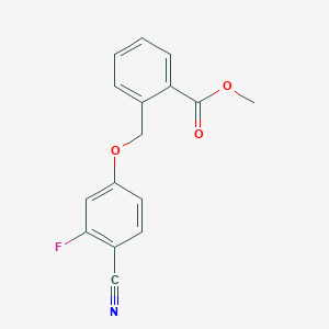 molecular formula C16H12FNO3 B8641854 2-(4-Cyano-3-fluoro-phenoxymethyl)-benzoic acid methyl ester 