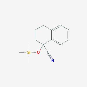 molecular formula C14H19NOSi B8641866 1-Trimethylsilyloxy-1-cyano-1,2,3,4-tetrahydronaphthalene CAS No. 50361-53-0