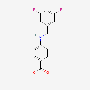 molecular formula C15H13F2NO2 B8641893 Methyl 4-{[(3,5-difluorophenyl)methyl]amino}benzoate 