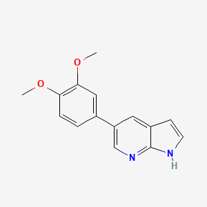 molecular formula C15H14N2O2 B8641940 5-(3,4-Dimethoxy-phenyl)-1H-pyrrolo[2,3-b]pyridine CAS No. 611205-34-6