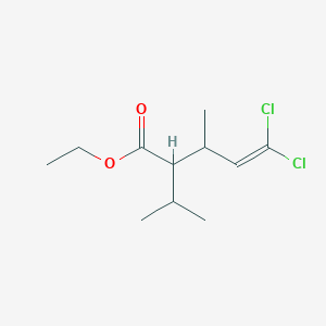 molecular formula C11H18Cl2O2 B8641962 Ethyl 5,5-dichloro-3-methyl-2-propan-2-ylpent-4-enoate CAS No. 83190-45-8