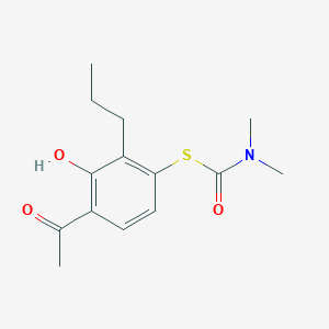 (4-(N,N-dimethylcarbamoylthio)-2-hydroxy-3-propylphenyl)ethanone