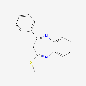 molecular formula C16H14N2S B8642030 4-methylsulfanyl-2-phenyl-3H-1,5-benzodiazepine CAS No. 50850-07-2