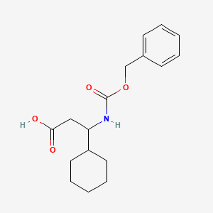 molecular formula C17H23NO4 B8642037 3-{[(Benzyloxy)carbonyl]amino}-3-cyclohexylpropanoic acid 