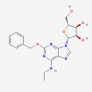 (2R,3R,4S,5R)-2-(2-(Benzyloxy)-6-(ethylamino)-9H-purin-9-yl)-5-(hydroxymethyl)tetrahydrofuran-3,4-diol