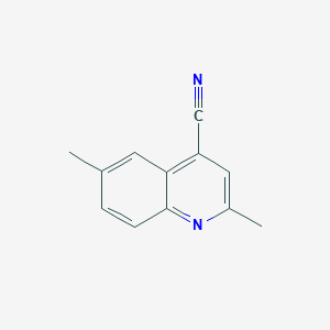 molecular formula C12H10N2 B8642107 4-Cyano-2,6-dimethylquinoline 