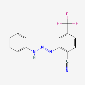 molecular formula C14H9F3N4 B8642109 2-(3-Phenyltriaz-2-en-1-yl)-4-(trifluoromethyl)benzonitrile CAS No. 58458-23-4