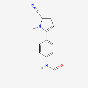 molecular formula C14H13N3O B8642140 N-(4-(5-Cyano-1-methyl-1H-pyrrol-2-yl)phenyl)acetamide CAS No. 921631-44-9