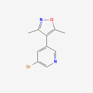 molecular formula C10H9BrN2O B8642148 4-(5-Bromopyridin-3-yl)-3,5-dimethylisoxazole 