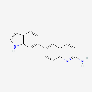 molecular formula C17H13N3 B8642155 6-(1H-indol-6-yl)quinolin-2-amine 