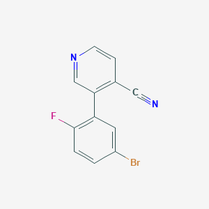 molecular formula C12H6BrFN2 B8642169 4-Pyridinecarbonitrile,3-(5-bromo-2-fluorophenyl)- 